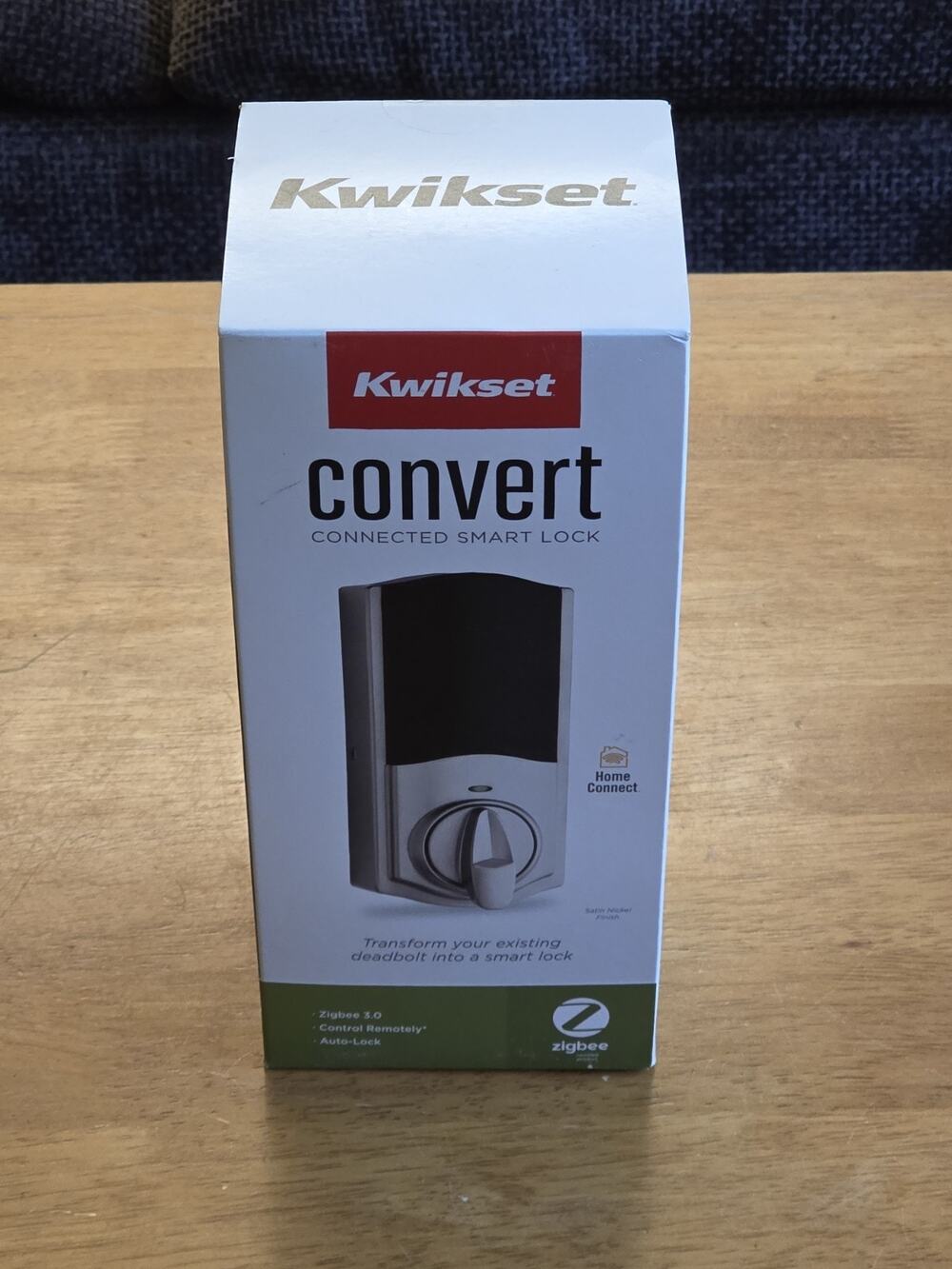 Kwikset Convert Zigbee Electronic Home Connected Smart Lock Satin - Nickel